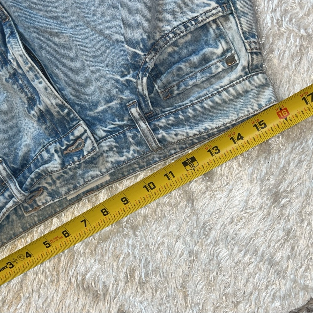 Nature Denim Light Wash Distressed Wide leg Jeans - Picture 8 of 10